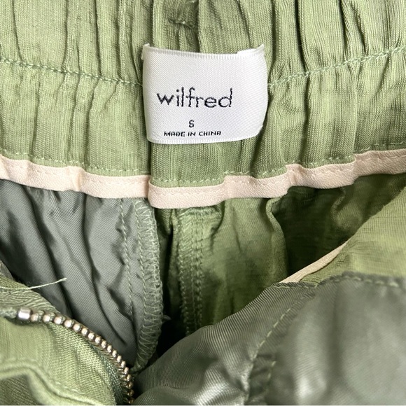 Aritzia Wilfred Green Linen Blend High Rise Ankle Cropped Cargo Pants- Size 6 - Picture 15 of 16